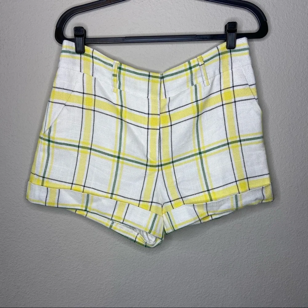 NWT VERONICA BEARD Carito Shorts Yellow Clueless - Picture 2 of 6